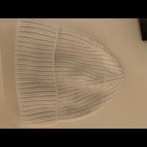 White Knit Beanie